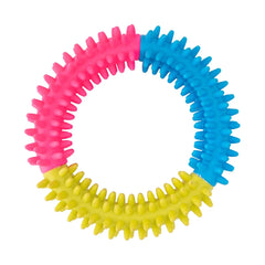 BRINQUEDO P/ CACHORRO -  ARGOLA COLORIDA 14CM